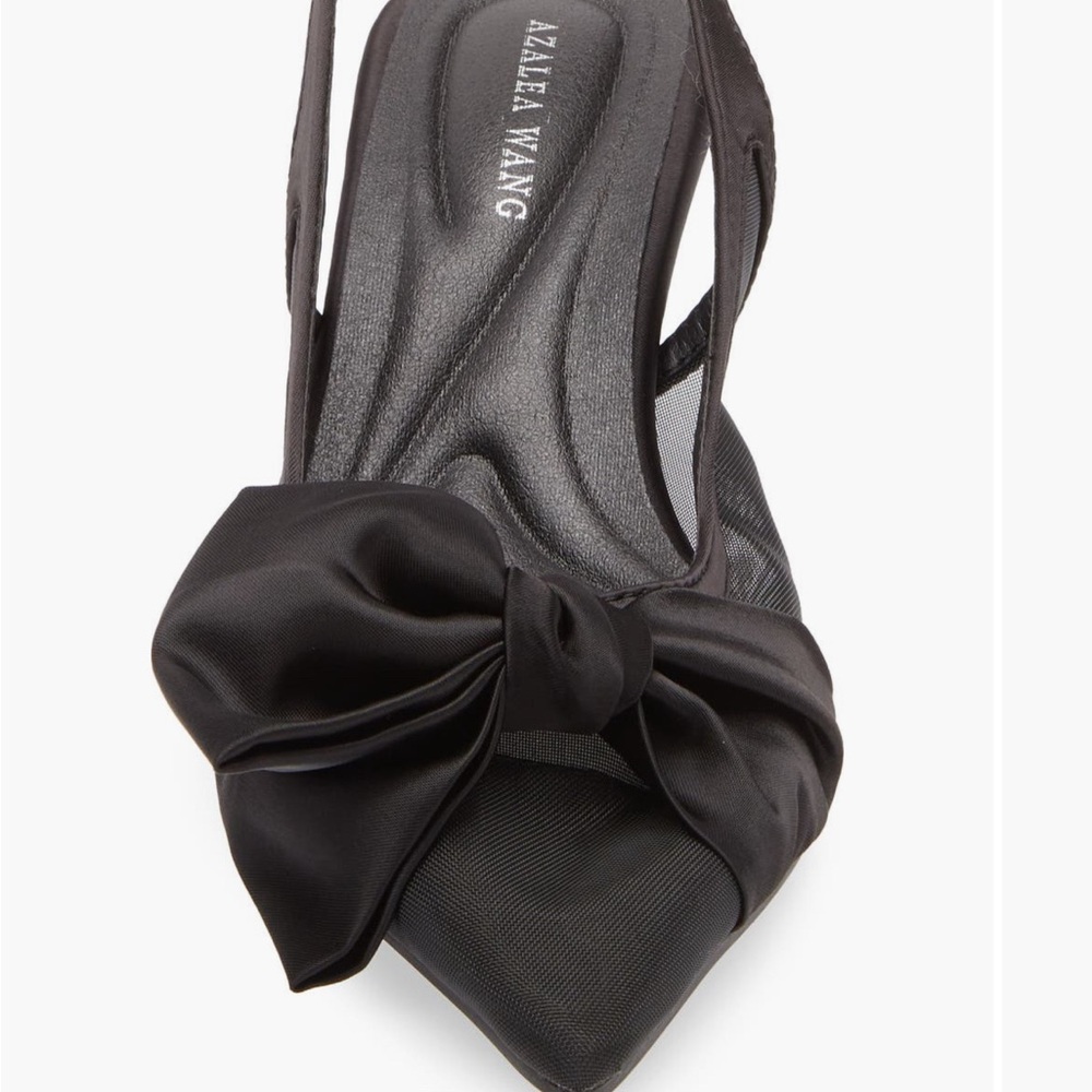 LIKE NEW! Black Bow Slingback Heels by Azalea Wang / Nordstrom